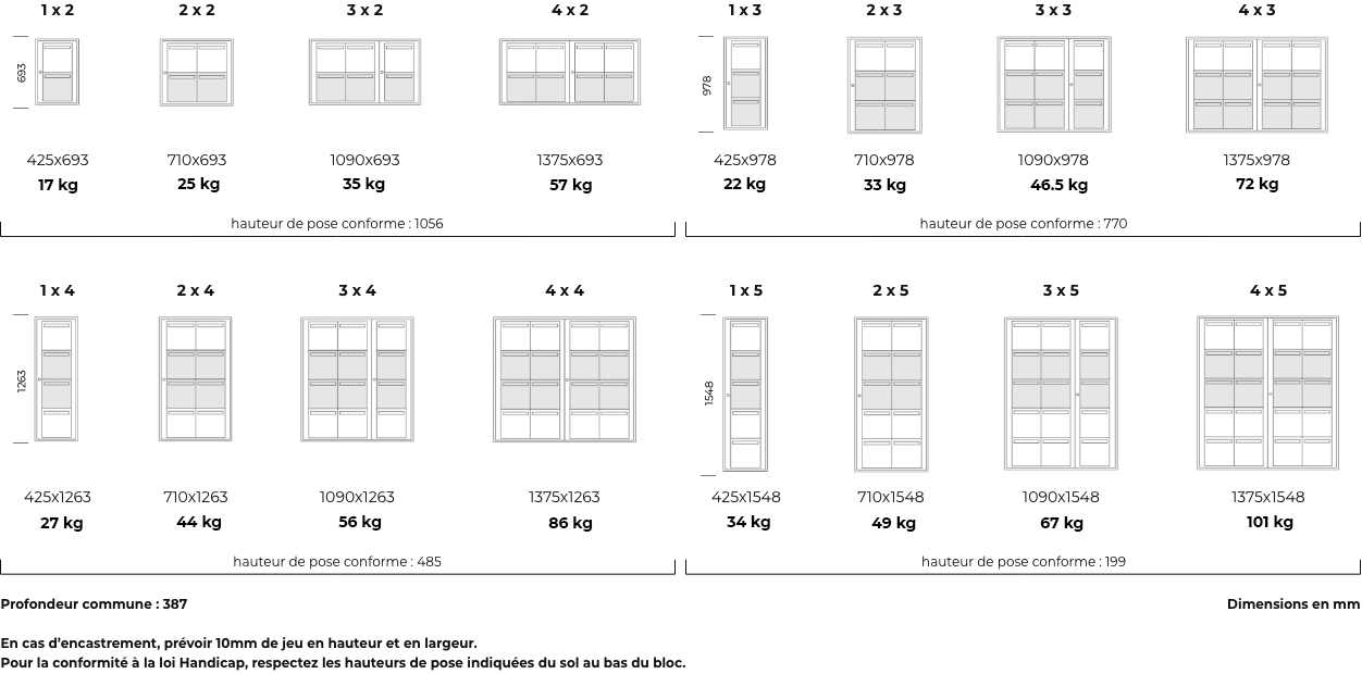 Boîte aux lettres collective Exterieur Leabox Sur Pieds 2x3